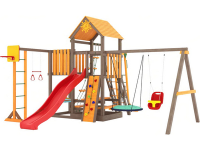 Детская площадка Classic Панда Фани с балконом мод.2