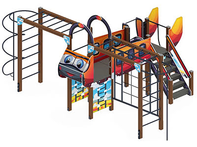 Детская игровая площадка Аэроплан (мульт)  ДИК 2.03.4.02-01 Н=1200